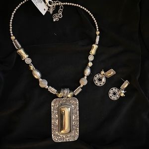 Necklace and matching earrings